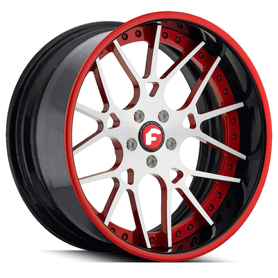 Forgiato Maglia Forgiato Forged Wheels ब्रश सिल्वर क्रोम लिप JWL