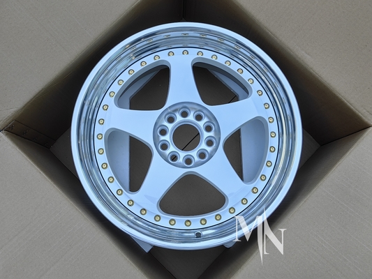 निसान R35 R33 GTR 350Z 370Z 18 19 20 21 22 इंच कस्टम रिम्स के लिए दो टुकड़ा निज़मो LM GT2 पहिया