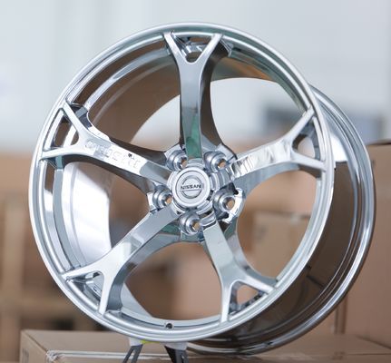 निसो OEM क्रोम पहिया रिम निसान 370Z इन्फिनिटी Q50 मोनोब्लॉक फोल्डेड पहिया